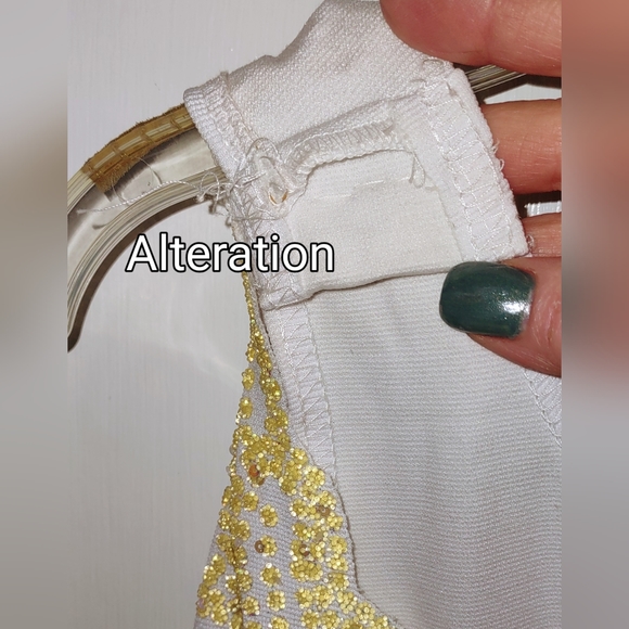 Classy 2pc Gold Glitter  Blouse + Shell set - Picture 14 of 17